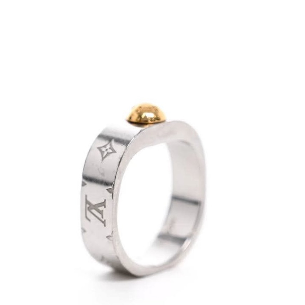 Louis Vuitton Bague Nanogram Silver Tone Ring sz:49/5- Free Gift With Purchase - Picture 4 of 12